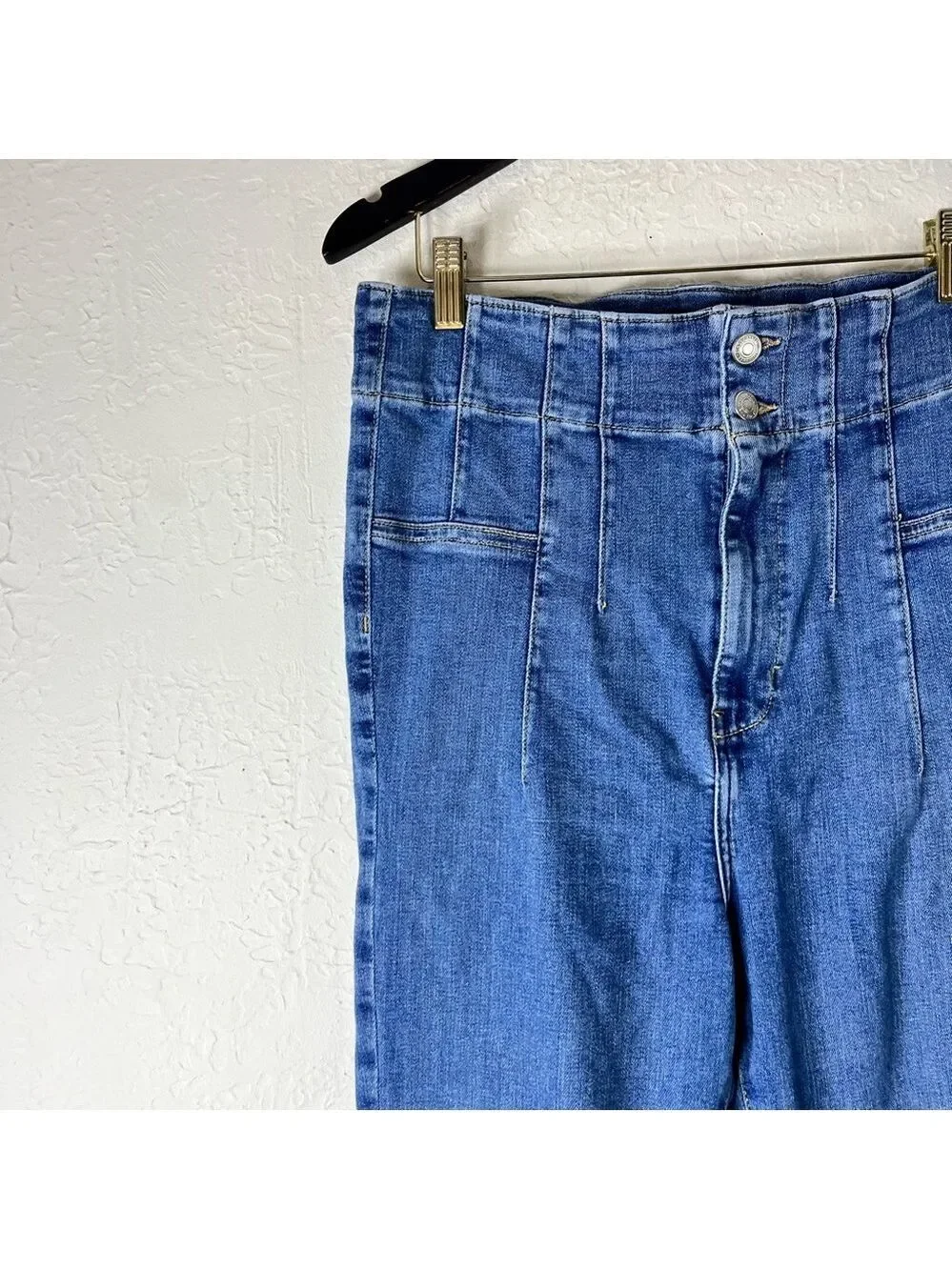 Free People Jayde Flare Stretch Jeans in Sunburst Blue